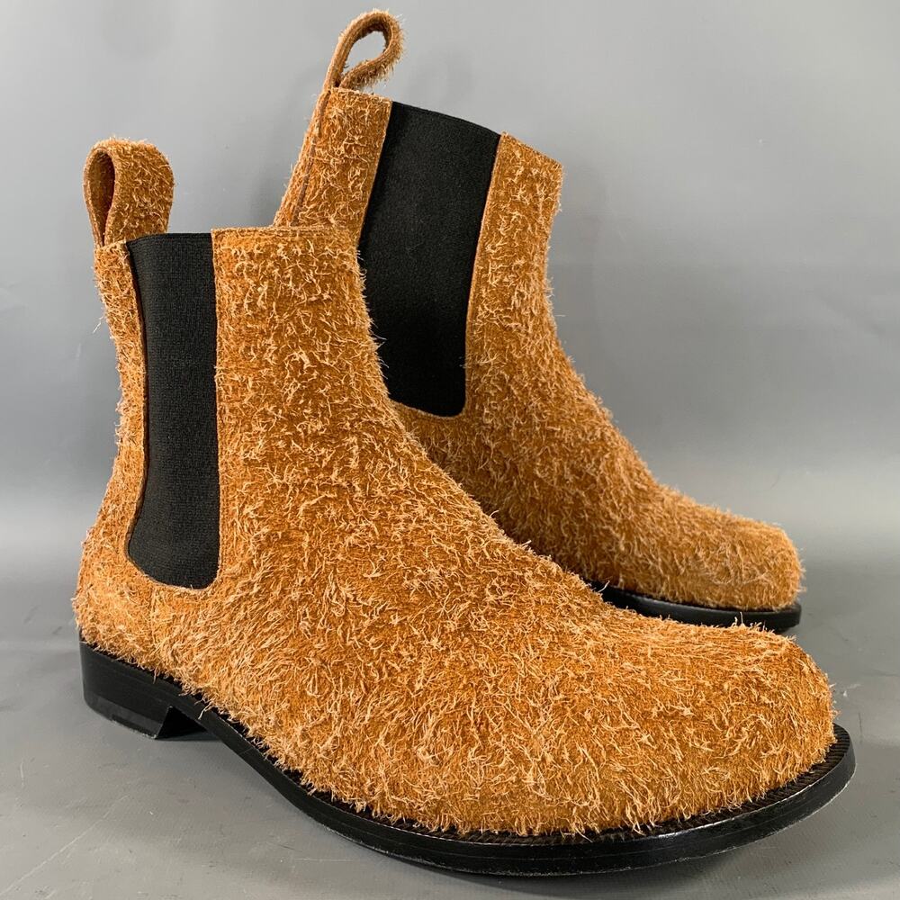 LOEWE Size 9 Camel Leather Chelsea Boots